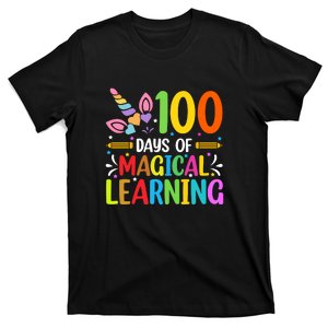 100 Days Of Magical Learning 100th Day Of School Unicorn T-Shirt