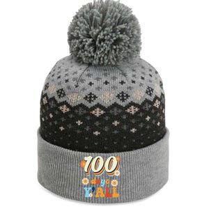 100 Days Of School Retro Sunflower The Baniff Cuffed Pom Beanie