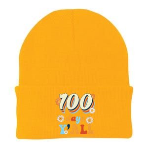 100 Days Of School Retro Sunflower Knit Cap Winter Beanie