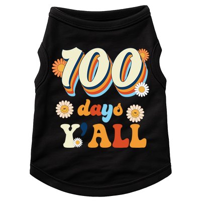 100 Days Of School Retro Sunflower Doggie Tank