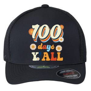 100 Days Of School Retro Sunflower Flexfit Unipanel Trucker Cap