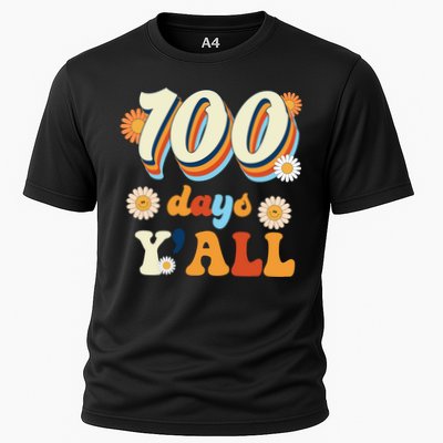 100 Days Of School Retro Sunflower Performance Shirt