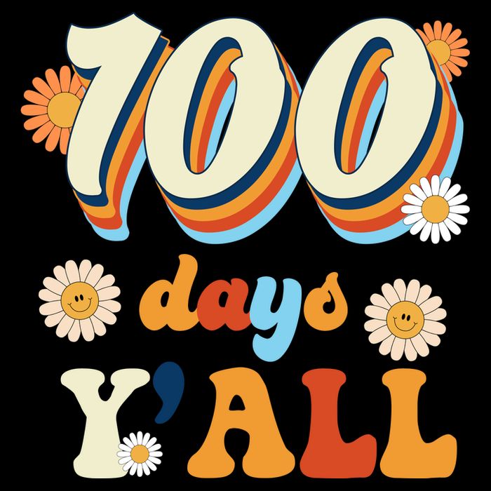 100 Days Of School Retro Sunflower Cooling Performance Crew T-Shirt