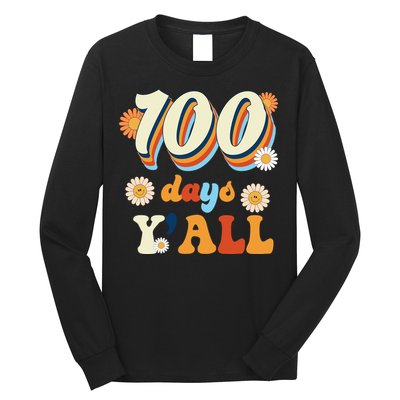 100 Days Of School Retro Sunflower Long Sleeve Shirt