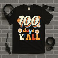 100 Days Of School Retro Sunflower T-Shirt