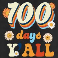 100 Days Of School Retro Sunflower Adult Drive Performance Visor