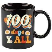 100 Days Of School Retro Sunflower 11oz C Handle Ceramic Mug