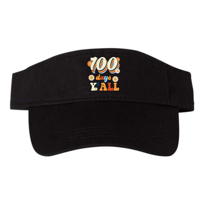 100 Days Of School Retro Sunflower Valucap Bio-Washed Visor