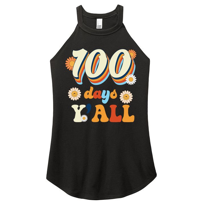100 Days Of School Retro Sunflower Women's Perfect Tri Rocker Tank