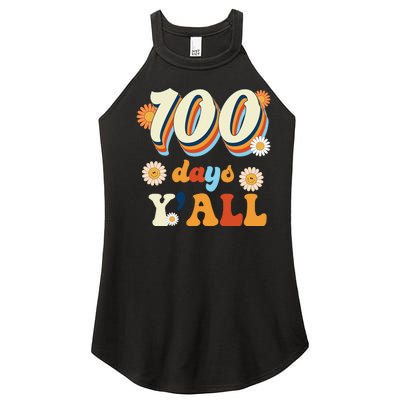 100 Days Of School Retro Sunflower Women’s Perfect Tri Rocker Tank