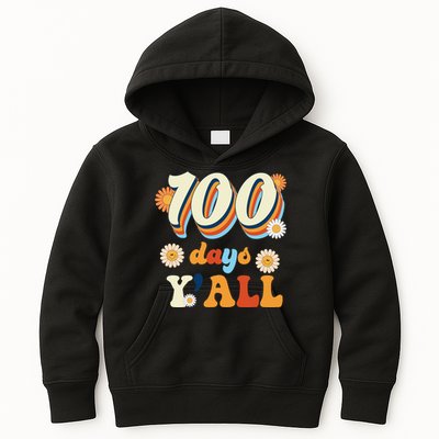 100 Days Of School Retro Sunflower Kids Hoodie
