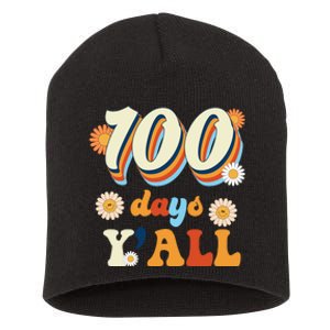 100 Days Of School Retro Sunflower Short Acrylic Beanie