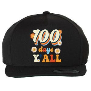 100 Days Of School Retro Sunflower Wool Snapback Cap