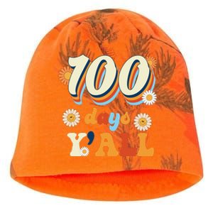 100 Days Of School Retro Sunflower Kati - Camo Knit Beanie