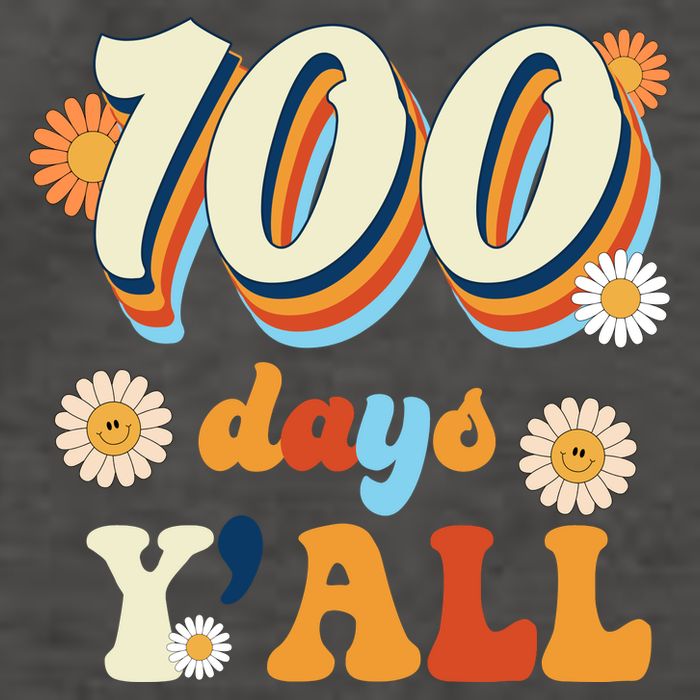 100 Days Of School Retro Sunflower Vector Backpack