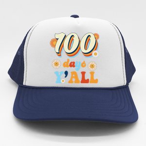 100 Days Of School Retro Sunflower Trucker Hat