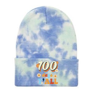 100 Days Of School Retro Sunflower Tie Dye 12in Knit Beanie