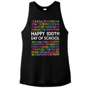 100th Day Of School Teacher 100 Days Math Numbers Ladies PosiCharge Tri-Blend Wicking Tank