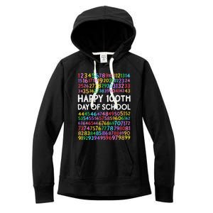 100th Day Of School Teacher 100 Days Math Numbers Women's Fleece Hoodie