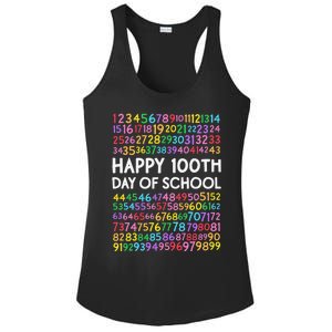 100th Day Of School Teacher 100 Days Math Numbers Ladies PosiCharge Competitor Racerback Tank