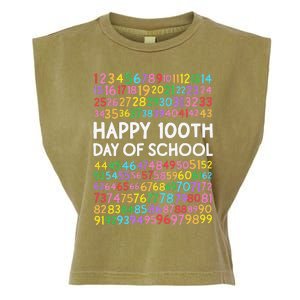 100th Day Of School Teacher 100 Days Math Numbers Garment-Dyed Women's Muscle Tee