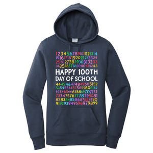 100th Day Of School Teacher 100 Days Math Numbers Women's Pullover Hoodie