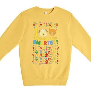 100th Day Of School 100 Pawsome Smarter Dog Cat Paws Premium Crewneck Sweatshirt