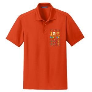 100th Day Of School 100 Pawsome Smarter Dog Cat Paws Dry Zone Grid Polo