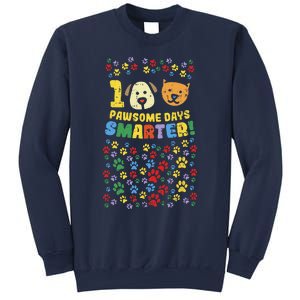 100th Day Of School 100 Pawsome Smarter Dog Cat Paws Sweatshirt