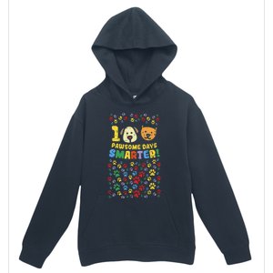 100th Day Of School 100 Pawsome Smarter Dog Cat Paws Urban Pullover Hoodie