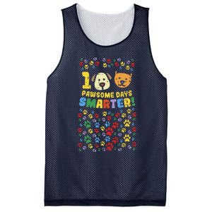 100th Day Of School 100 Pawsome Smarter Dog Cat Paws Mesh Reversible Basketball Jersey Tank