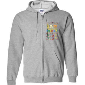 100th Day Of School 100 Pawsome Smarter Dog Cat Paws Full Zip Hoodie