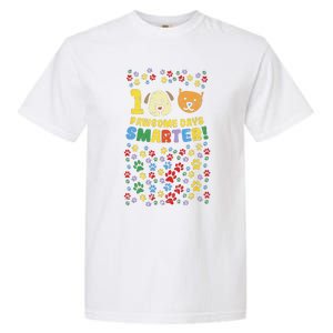 100th Day Of School 100 Pawsome Smarter Dog Cat Paws Garment-Dyed Heavyweight T-Shirt