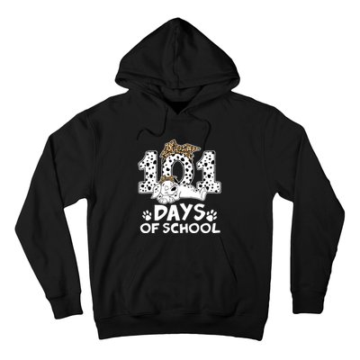 100 Days Of School Dalmatian Dog Wo Girl 100 Days Smarter Hoodie