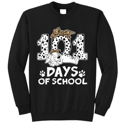 100 Days Of School Dalmatian Dog Wo Girl 100 Days Smarter Sweatshirt