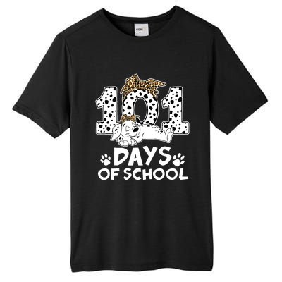 100 Days Of School Dalmatian Dog Wo Girl 100 Days Smarter Tall Fusion ChromaSoft Performance T-Shirt