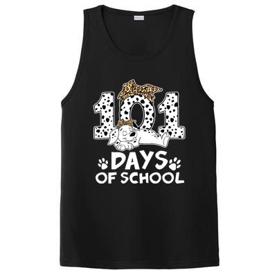 100 Days Of School Dalmatian Dog Wo Girl 100 Days Smarter PosiCharge Competitor Tank