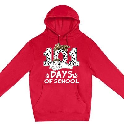 100 Days Of School Dalmatian Dog Wo Girl 100 Days Smarter Premium Pullover Hoodie