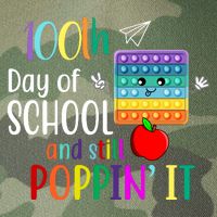 100th Day Of School And Still Poppin' It Legacy Tie Dye Trucker Hat