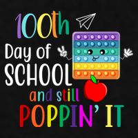 100th Day Of School And Still Poppin' It Ladies PosiCharge Tri-Blend Wicking Tank