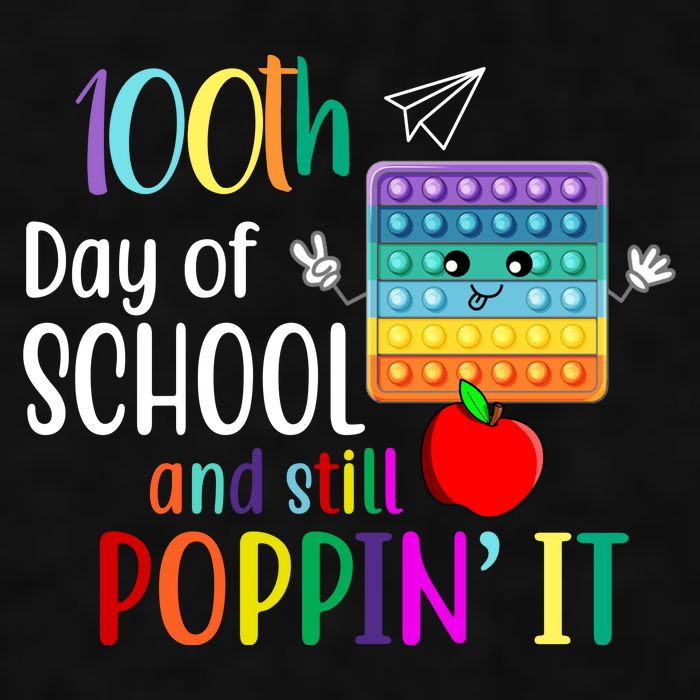 100th Day Of School And Still Poppin' It Ladies PosiCharge Tri-Blend Wicking Tank