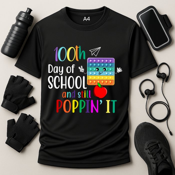 100th Day Of School And Still Poppin' It Performance Shirt