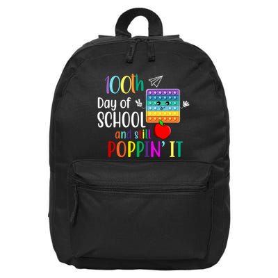 100th Day Of School And Still Poppin' It 16 in Basic Backpack