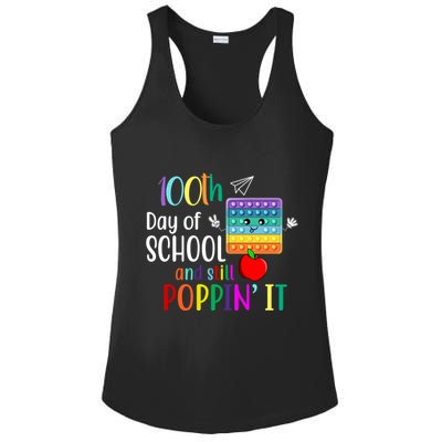 100th Day Of School And Still Poppin' It Ladies PosiCharge Competitor Racerback Tank