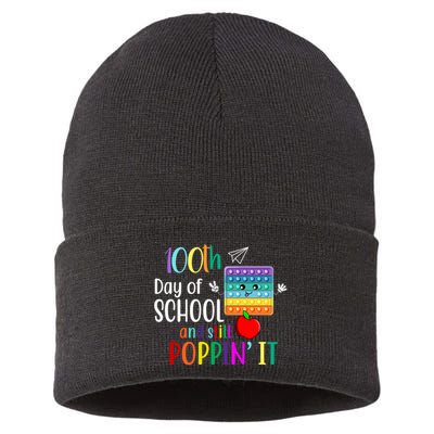 100th Day Of School And Still Poppin' It Sustainable Knit Beanie