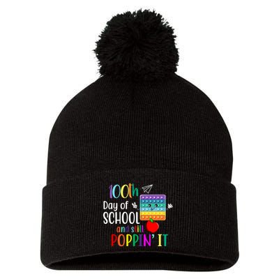 100th Day Of School And Still Poppin' It Pom Pom 12in Knit Beanie