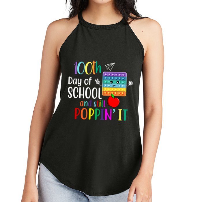 100th Day Of School And Still Poppin' It Women's Perfect Tri Rocker Tank