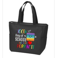 100th Day Of School And Still Poppin' It Zip Tote Bag