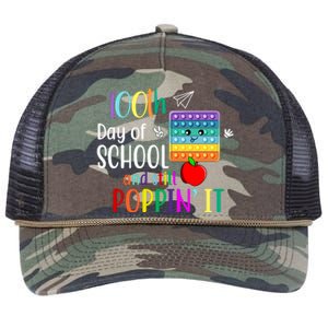 100th Day Of School And Still Poppin' It Retro Rope Trucker Hat Cap