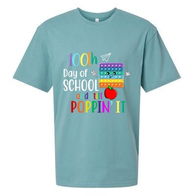 100th Day Of School And Still Poppin' It Sueded Cloud Jersey T-Shirt
